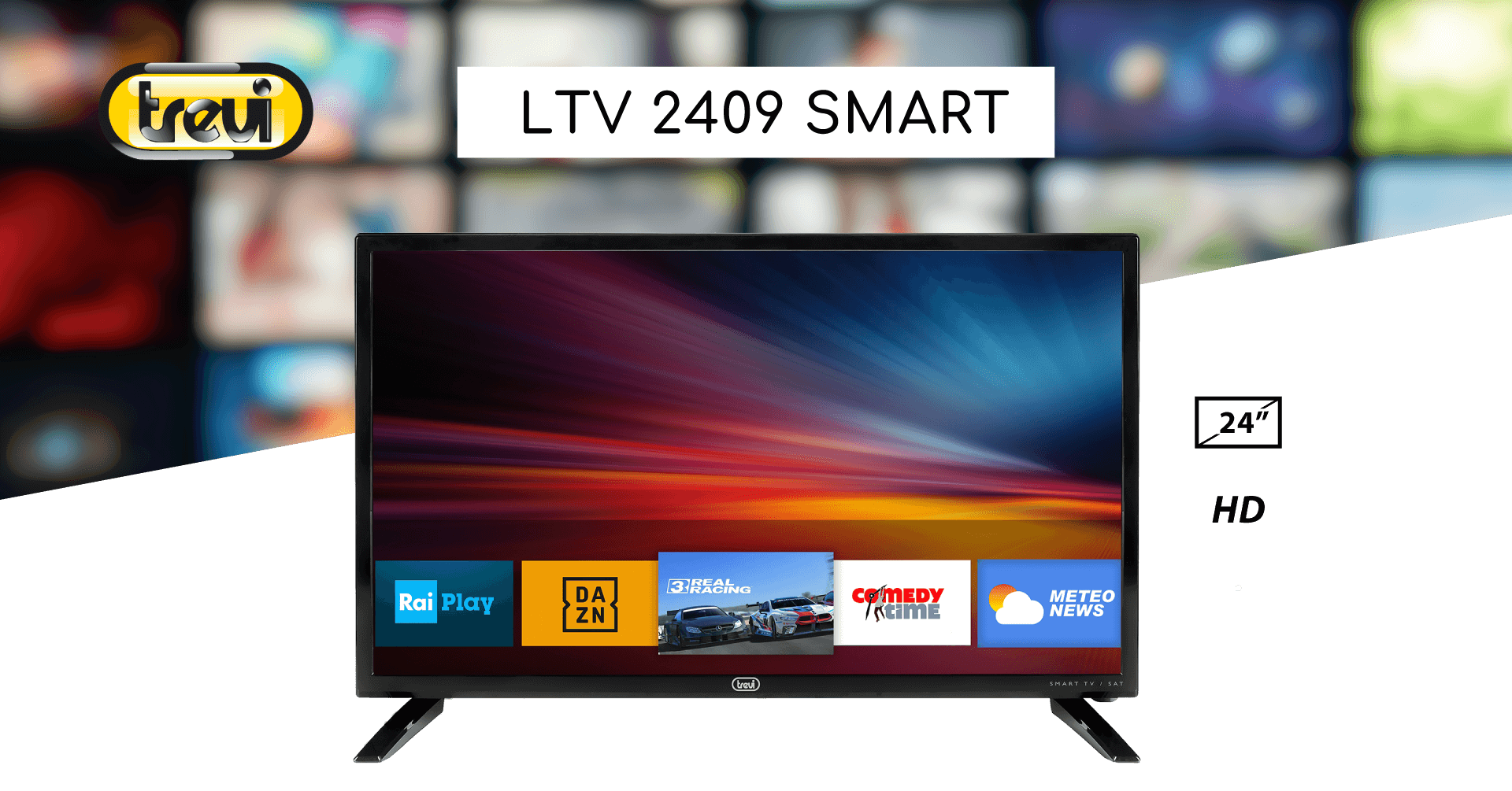TELEVISOR LED 24″ HD SMART TV 12V ANDROID 11 TREVI LTV2409SMART
