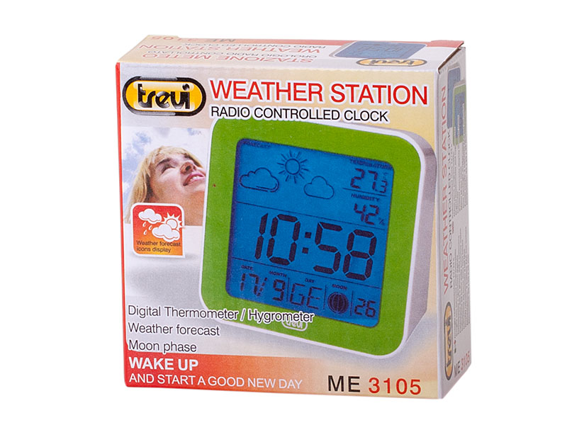 Stazione Meteo Trevi ME 3105 con orologio Blu