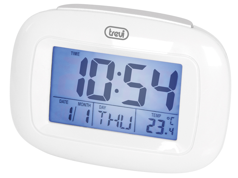 Orologio Sveglia Digitale con Termometro Trevi SLD 3016 Bianco
