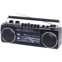 Lettore Audiocassette Radio MP3 USB SD Bluetooth Retrò Vintage Boombox  Audio Cassette Nero