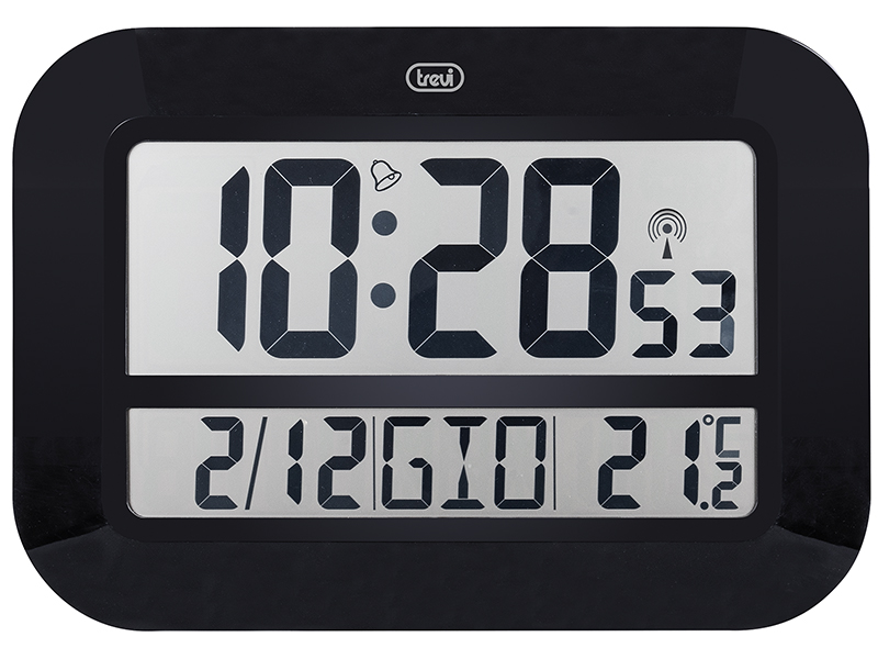 Orologio Digitale da Parete Radiocontrollato con Grande Display 46 cm Trevi  OM 3540 D Nero