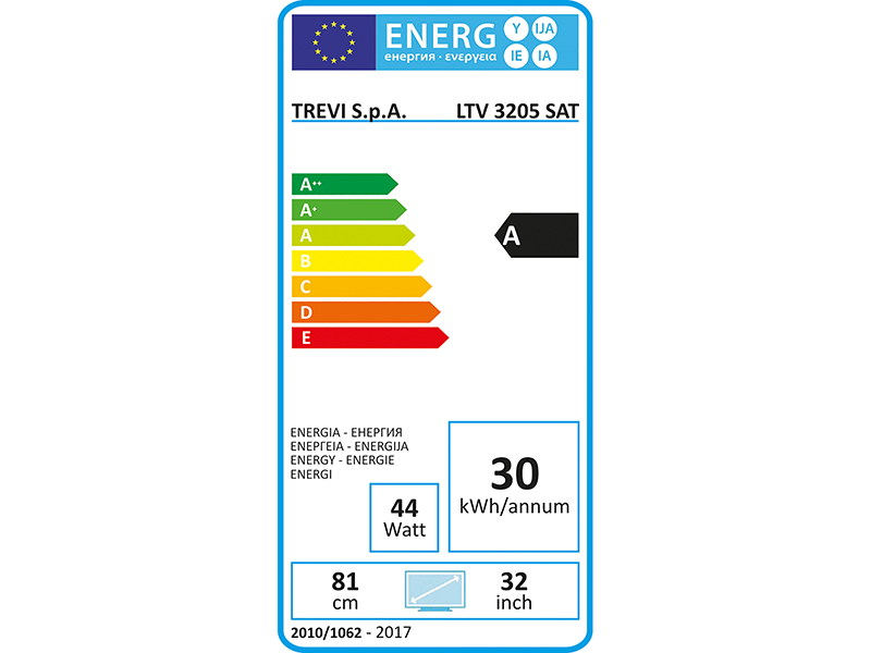 TV 32 HD Digitale Terrestre HEVC 10 bit e Satellitare Trevi LTV 3206 SA2