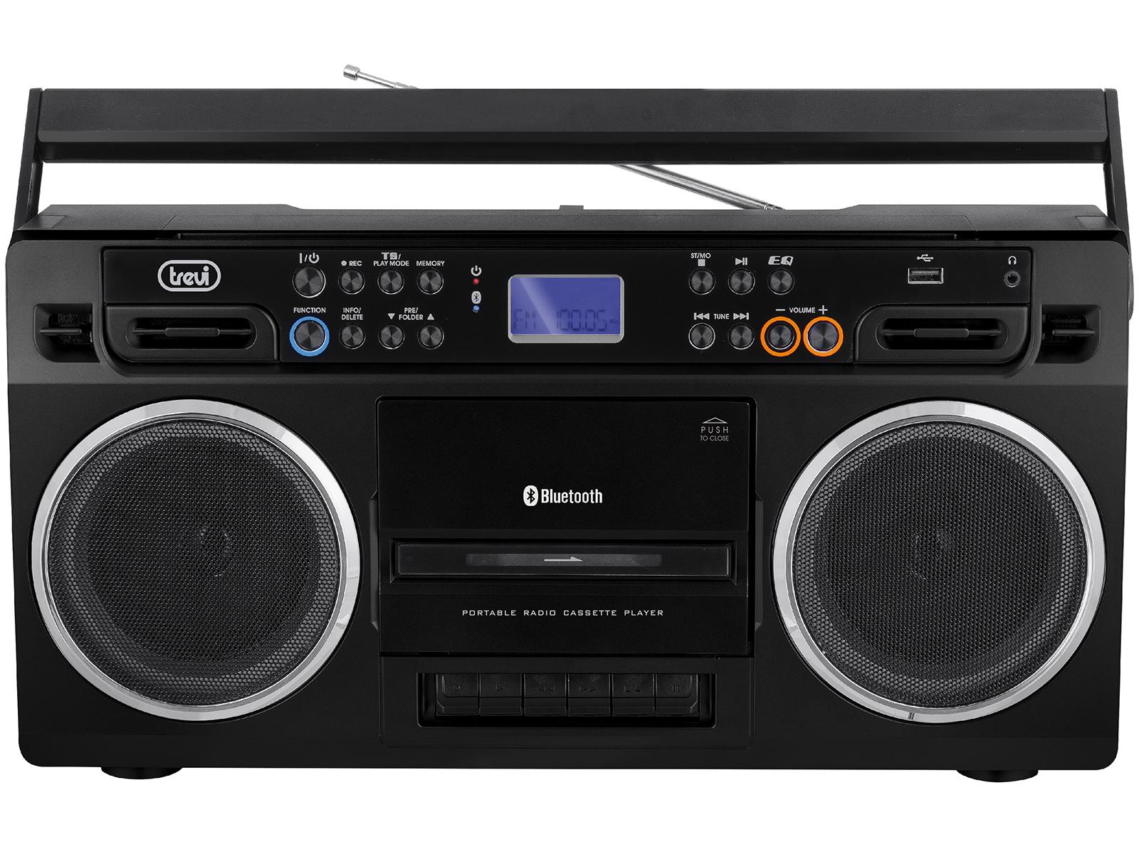 Radio Registratore Bluetooth a Cassette TREVI RR 504 BT Nero