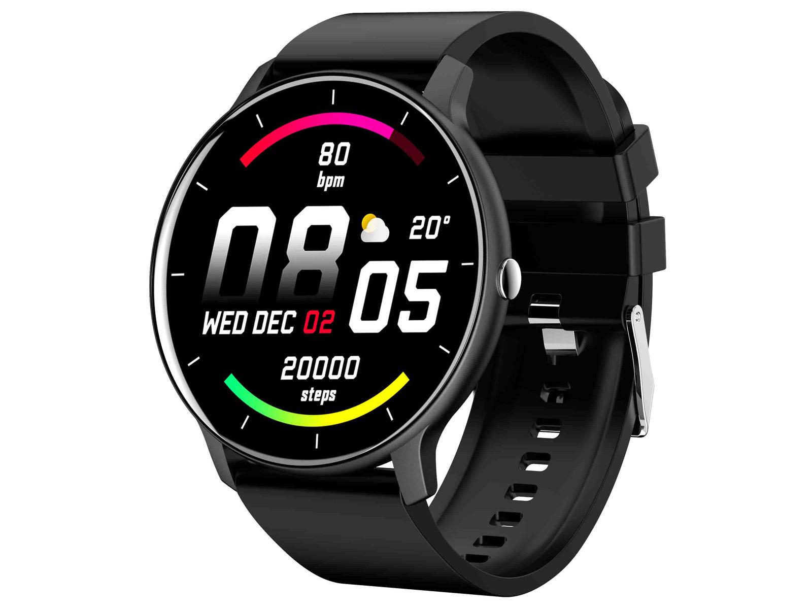 Smartwatch con Temperatura e Pressione Sanguigna IP67 Trevi T-FIT 290 HBT  Nero