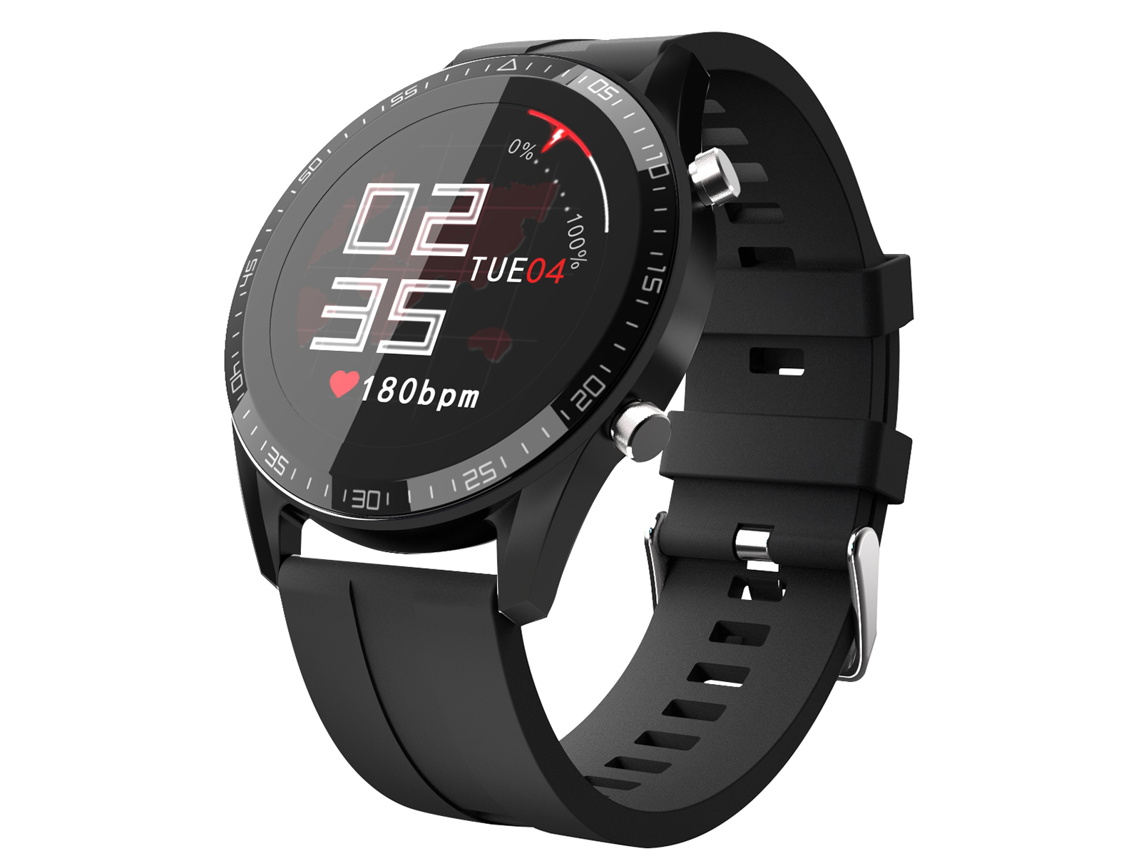 Smartwatch con Temperatura e Pressione Sanguigna IP67 Trevi T-FIT 290 HBT  Nero